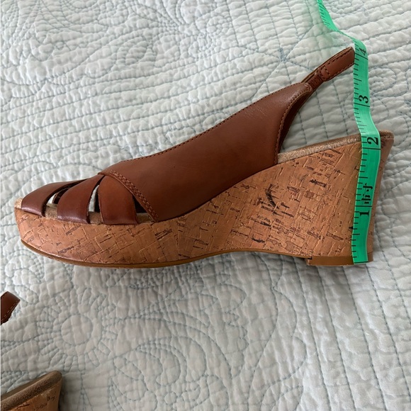 Retro Nicole leather wedge shoes Sz. 7 - Picture 5 of 7